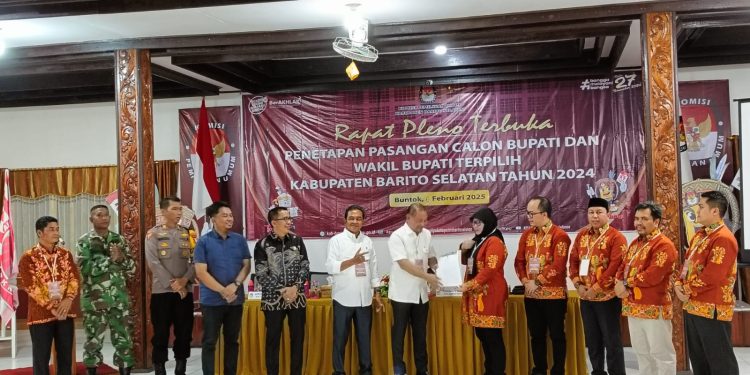 Eddy Raya – Khristianto Yudha Ditetapkan sebagai Bupati dan Wakil Bupati Barsel Terpilih