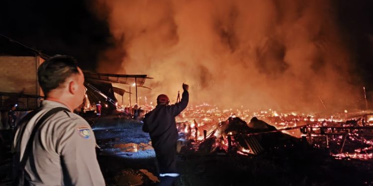 Kandang Ayam Potong di Desa Tegalrejo Kotabaru Ludes Terbakar