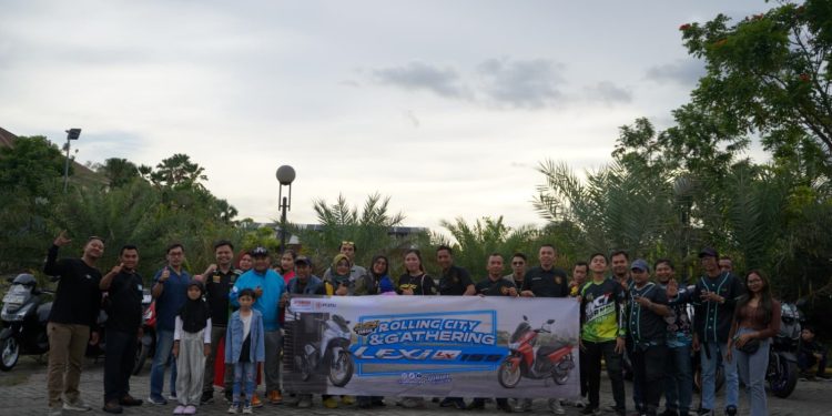 PT STSJ Yamaha Gelar Rolling City & Gathering Lexi LX 155 di Banjarmasin