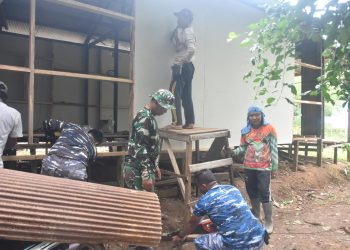 Rehab RTLH di Desa Talusi Dalam Rangka TMMD Ke-123