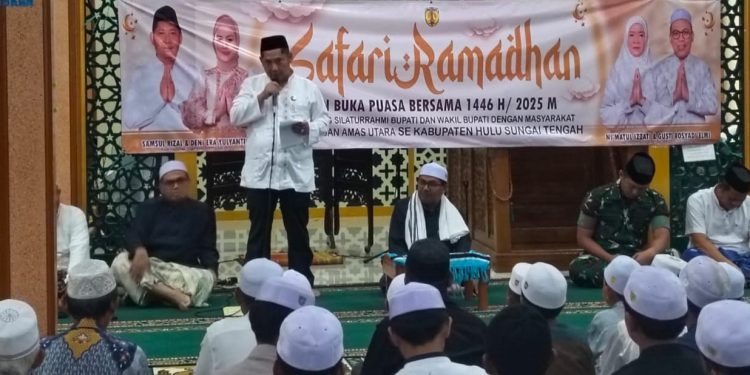 Safari Ramadan di Desa Samhurang, Samsul Rizal Ajak Masyarakat Bersatu Membangun HST