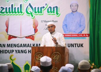 Wabup Hadiri Peringatan Malam Nuzulul Qur’an di Masjid Agung Husnul Khatimah
