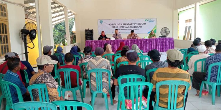 BPJS Ketenagakerjaan Sosialisasikan Manfaat Program di Kelumpang Hilir