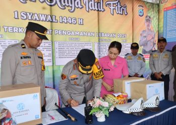 Kapolres HST Beri Dukungan Moril dan Apresiasi Petugas Pengamanan Mudik Lebaran