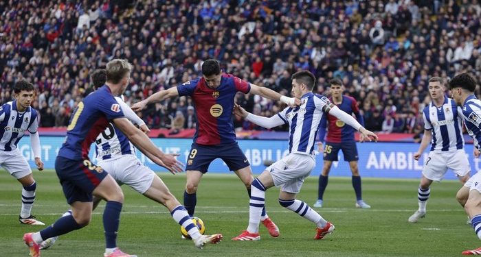 Hasil Liga Spanyol: Lawan 10 Pemain Sociedad, Barcelona Pesta 4-0