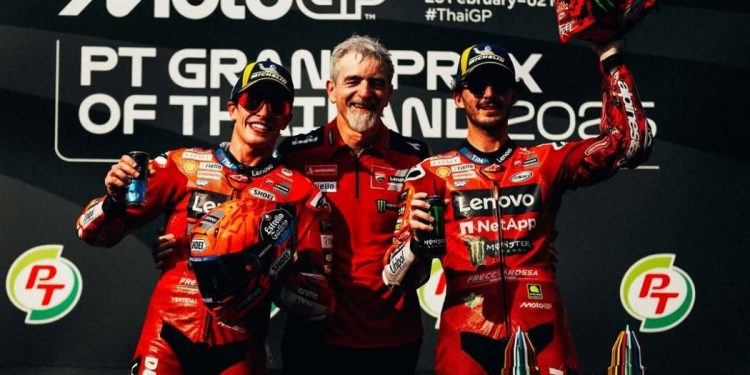 Gigi Dall’Igna Takjub Lihat Sukses Marc Marquez Juara MotoGP Thailand 2025