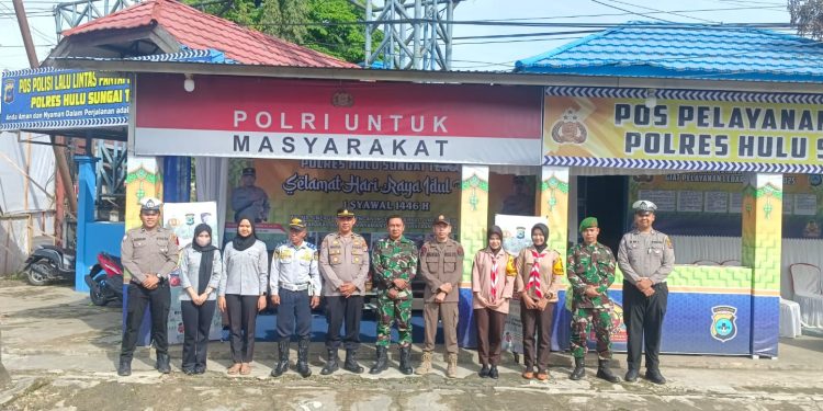 Personel Gabungan Amankan Mudik Lebaran di Hulu Sungai Tengah