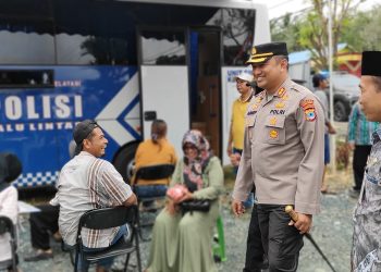 Kopi Manis Polres Tanbu Gelar Pelayanan di Desa Batu Meranti