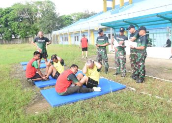 Prajurit Kodim HST Jalani Tes Kesemaptaan Jasmani