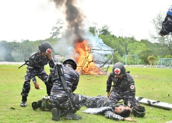 Lanal Kotabaru Gelar Uji Terampil Gladi Tugas Tempur
