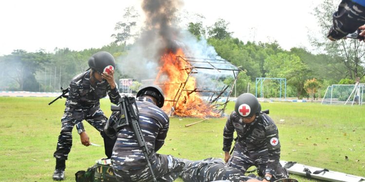 Lanal Kotabaru Gelar Uji Terampil Gladi Tugas Tempur