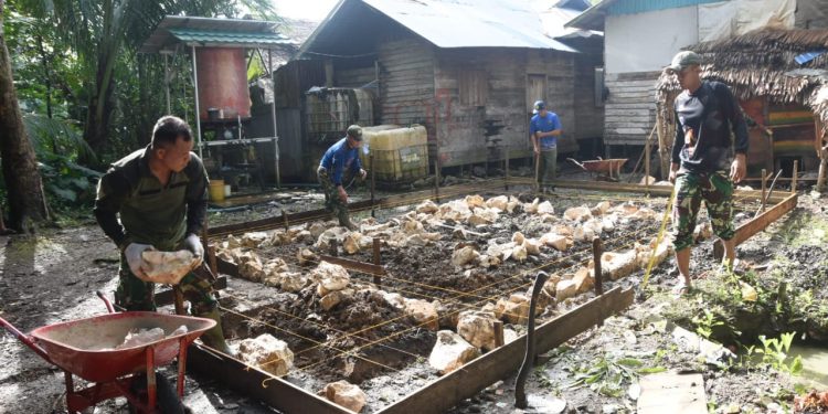 Satu Rumah Rampung, Satgas TMMD HST Fokus Selesaikan Rehab RTLH Kedua