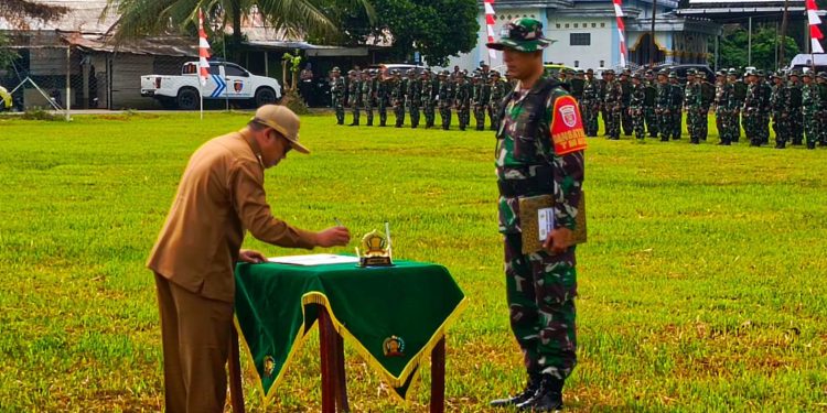 TMMD Ke-124 Resmi Dibuka, Wabup HST: Wujud Kepedulian TNI Meningkatkan Pembangunan Pedesaan