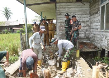 Satgas TMMD Ke-124 HST Kerja Cepat Rehab Langgar Darussalam
