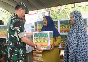 Kunjungan Kerja Itjenad, Satgas TMMD Ke-124 Kodim HST Gelar Bakti Sosial