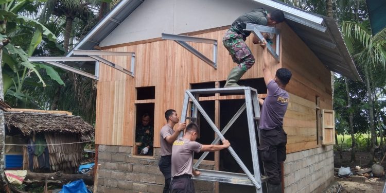 Lagi, Satgas TMMD Ke-124 Bedah Rumah Tidak Layak Huni