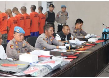 Polres HST Ungkap 13 Kasus Tindak Pidana, Amankan 14 Tersangka