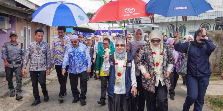 Hj Fathul Jannah Muhidin Sosialisasikan Program 6 SPM di Posyandu Jati 2 Banjar