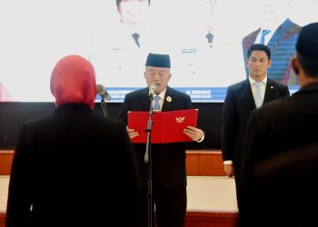 H Muhidin Lantik 104 Pejabat Fungsional, Pelantikan Eselon II Diperkirakan Akhir Juli