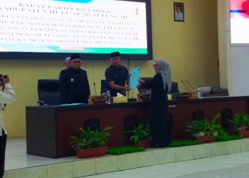 Rapat Paripurna DPRD HST, Wabup Gusti Rosyadi Elmi Sampaikan Raperda RPJMD 2025-2029