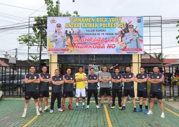 Kapolres HST Resmi Buka Turnamen Bola Volley Polres CUP