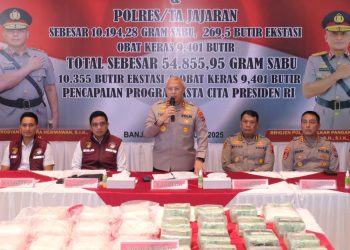 Polda Kalsel Gagalkan Peredaran 54,8 Kilogram Sabu dan Ribuan Pil Ekstasi