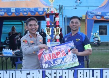 Menang Adu Penalti, Polres HSS Juara Turnamen Sepak Bola Kapolres HST Cup 2025