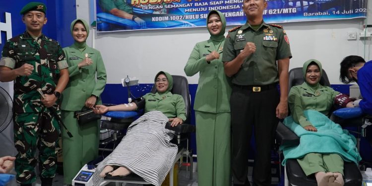 Kodim 1002 dan Yonif 621 Gelar Donor Darah