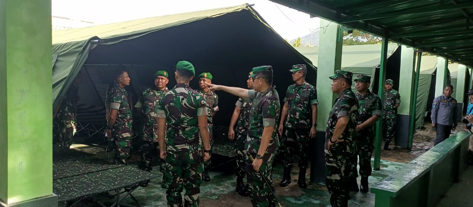 Pangdam Tinjau Kesiapan Marseling Area Yon TP 884/Saijaan