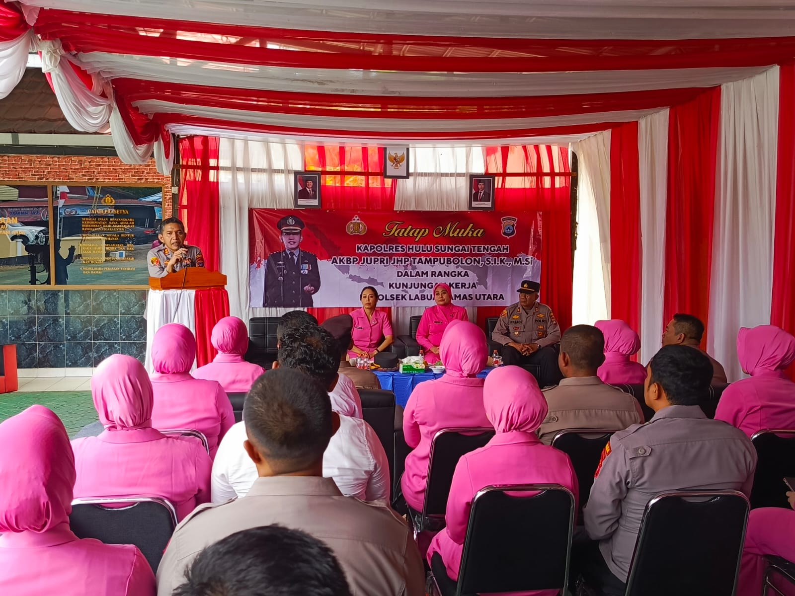 Kapolres HST Sampaikan Tiga Poin Penting saat Sambangi Polsek LAU dan Pandawan