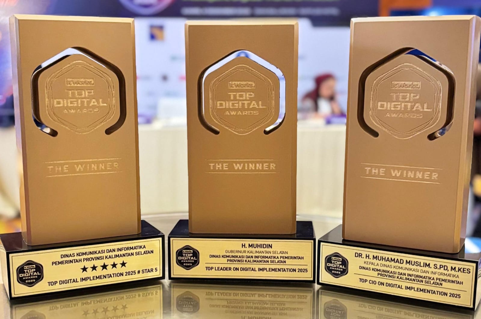 Pemprov Kalsel Raih Penghargaan TOP Digital Awards Bintang 5