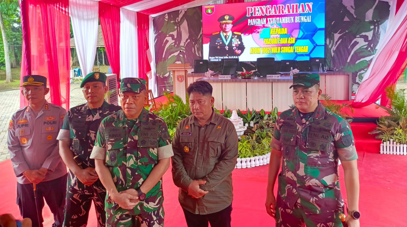 Bupati HST dan Forkopimda Sambut Pangdam XXII Tambun Bungai