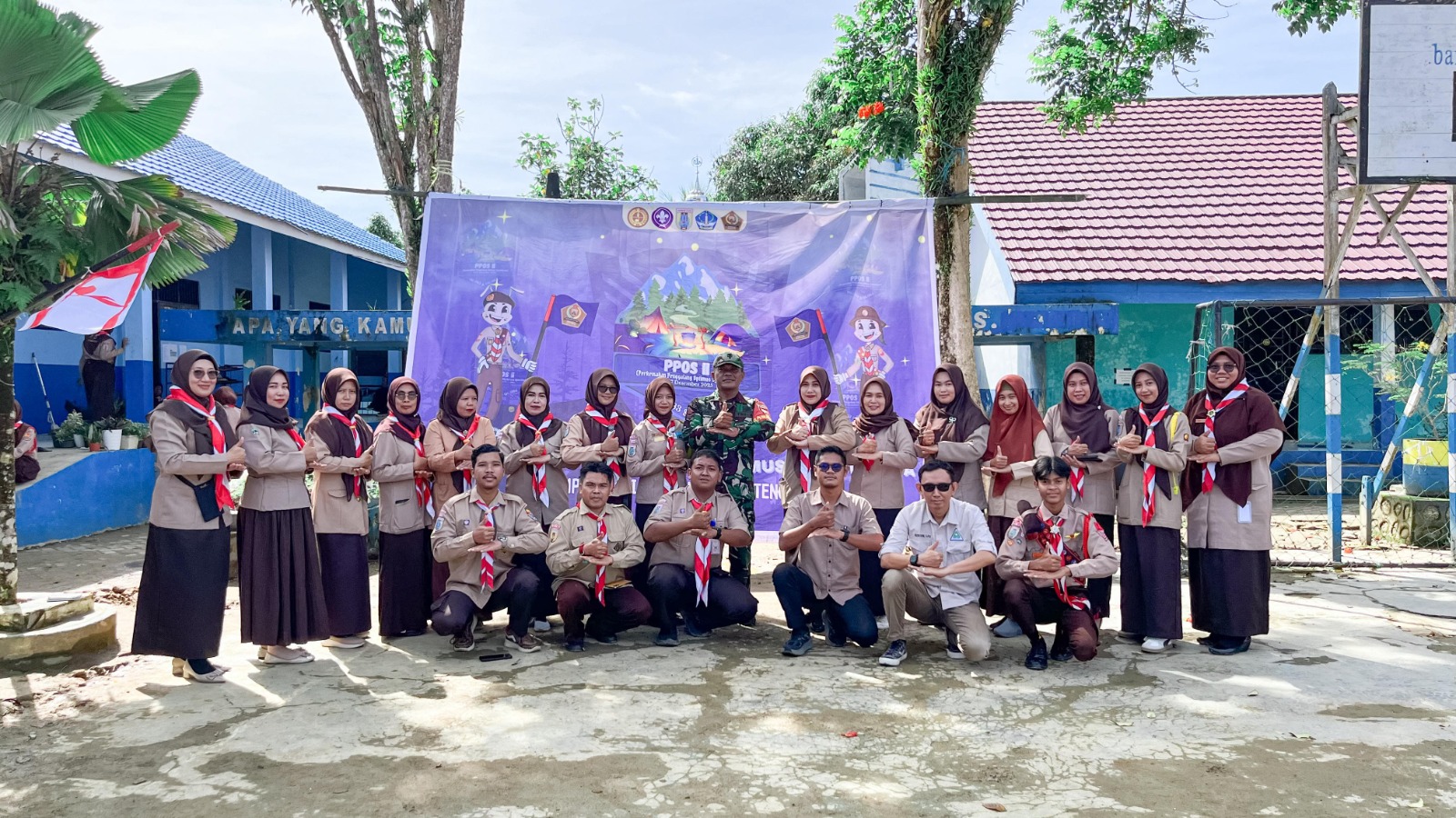 Babinsa Beri Motivasi Peserta Perkemahan Penggalang Optimus Spentihusta