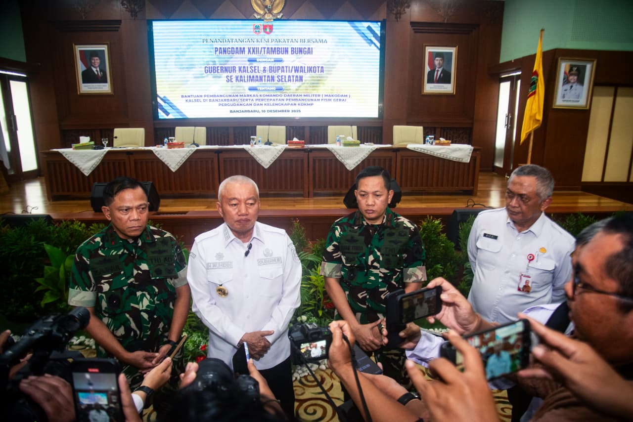 Gubernur dan Kepala Daerah se-Kalsel Teken Kesepakatan Bersama dengan Pangdam