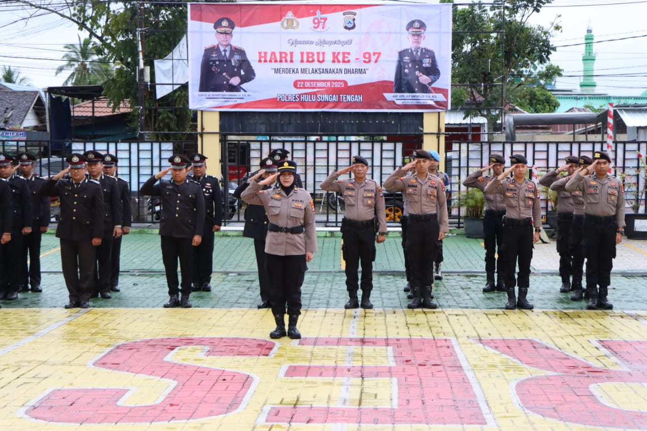 Polres HST Gelar Upacara Peringatan Hari Ibu Ke-97