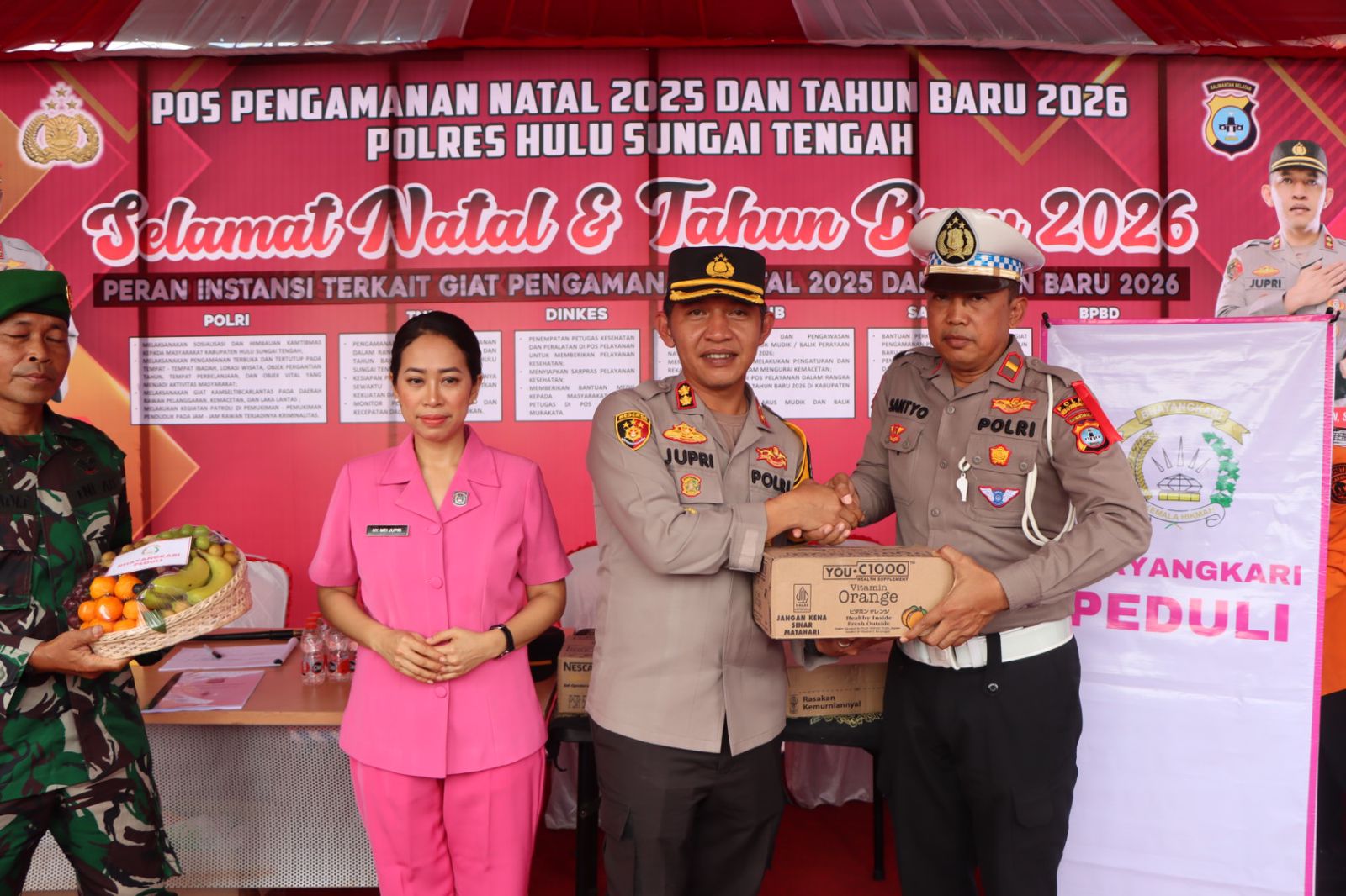 Kapolres HST Pantau Pos Pelayanan dan Pengamanan Nataru