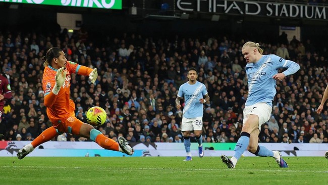 Hasil Liga Inggris: Haaland Brace, Man City Gilas West Ham 3-0