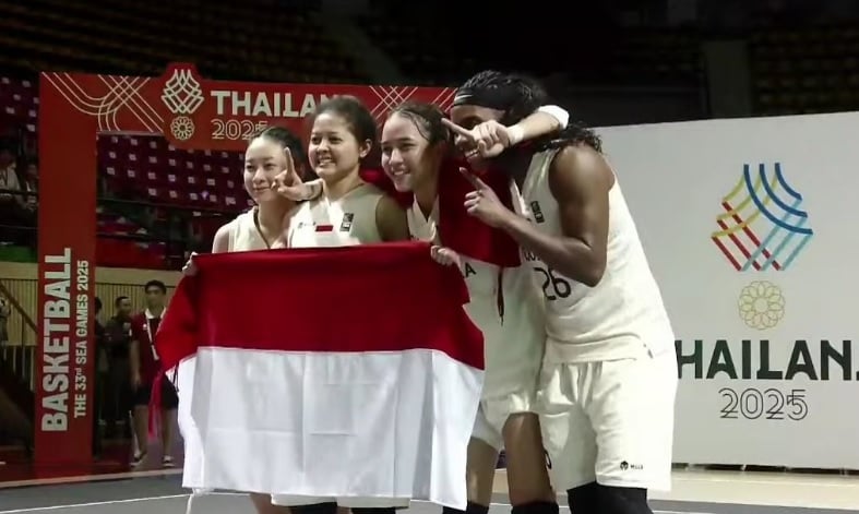 Tangis Haru Tim Basket Putri 3×3 Indonesia usai Ukir Rekor SEA Games 2025