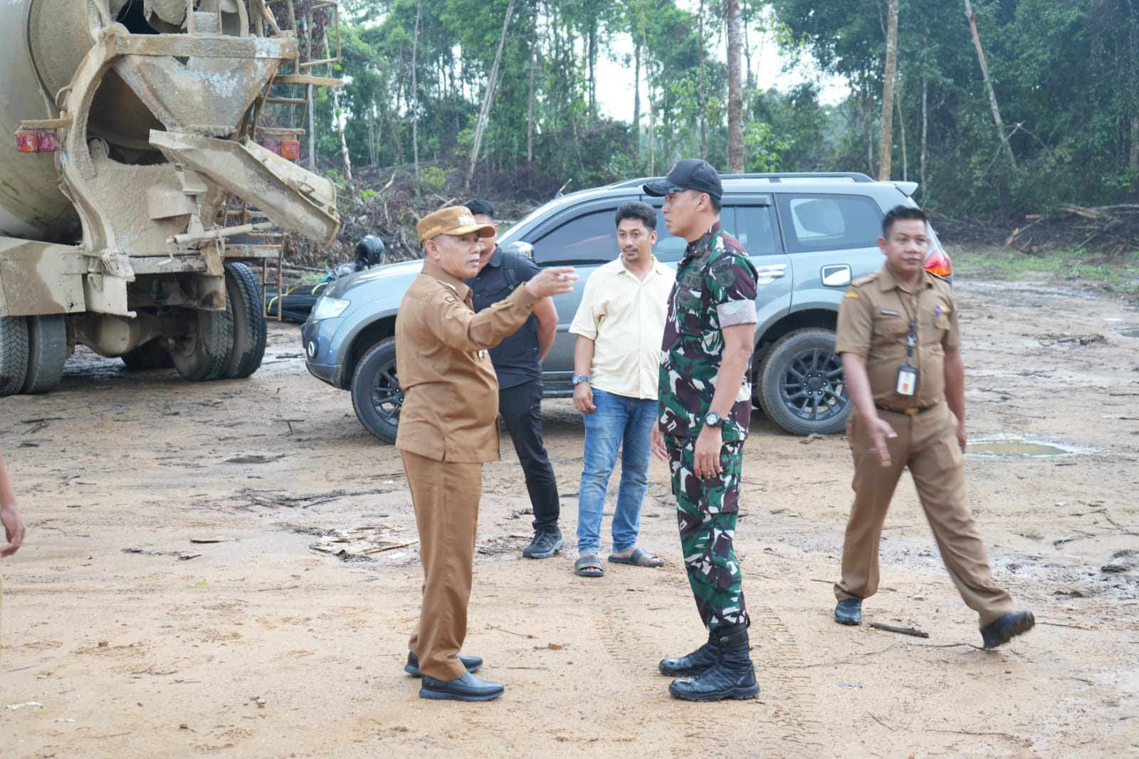 Bupati Kotabaru Tinjau Progres Pembangunan Batalyon Infanteri TP. 884/Saijaan