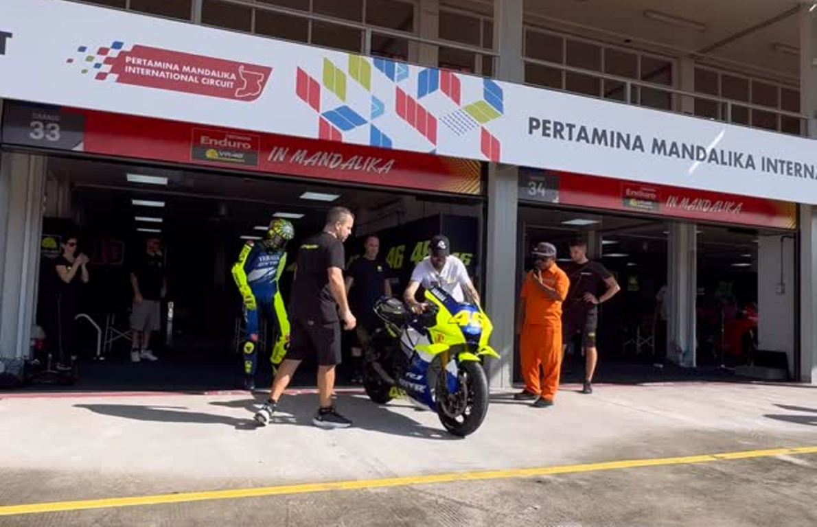 Legenda MotoGP Valentino Rossi Akhirnya Mengaspal di Sirkuit Mandalika