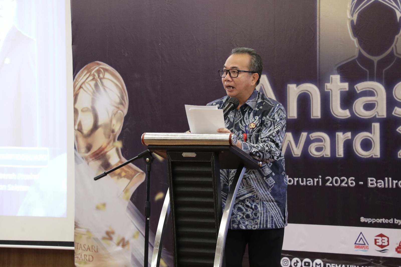H Muhidin Terima Antasari Award 2026, Gubernur Visioner dalam Pembangunan Berkelanjutan