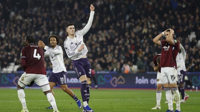 Hasil Liga Inggris: MU Seri Dramatis Lawan West Ham