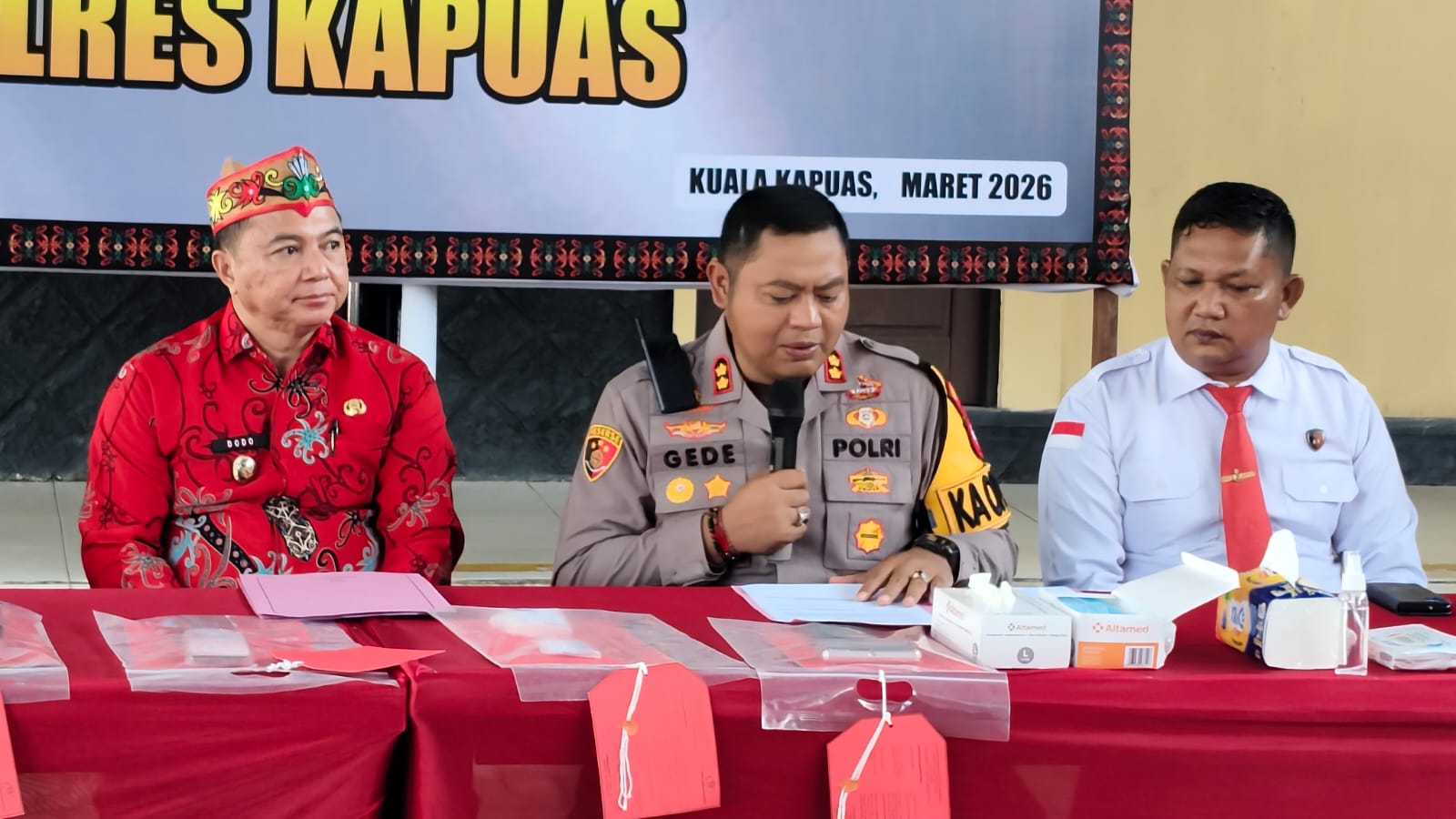Polres Kapuas Musnahkan 96,46 Gram Sabu