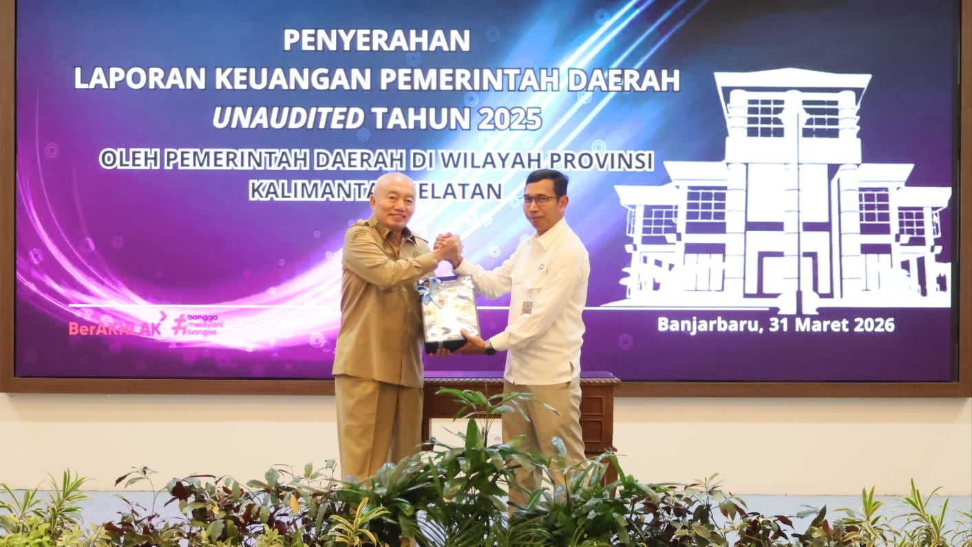 Gubernur Muhidin Serahkan LKPD Tahun 2025 ke BPK RI, Berharap Rapi dan Penilaian yang Baik