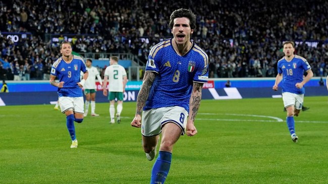 Hasil Playoff Piala Dunia: Italia Tumpas Irlandia Utara 2-0
