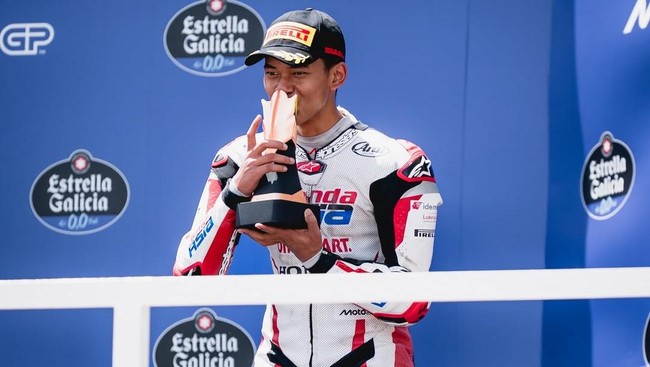 Veda Ega Ketiban Durian Runtuh usai Podium 3 Moto3 Brasil
