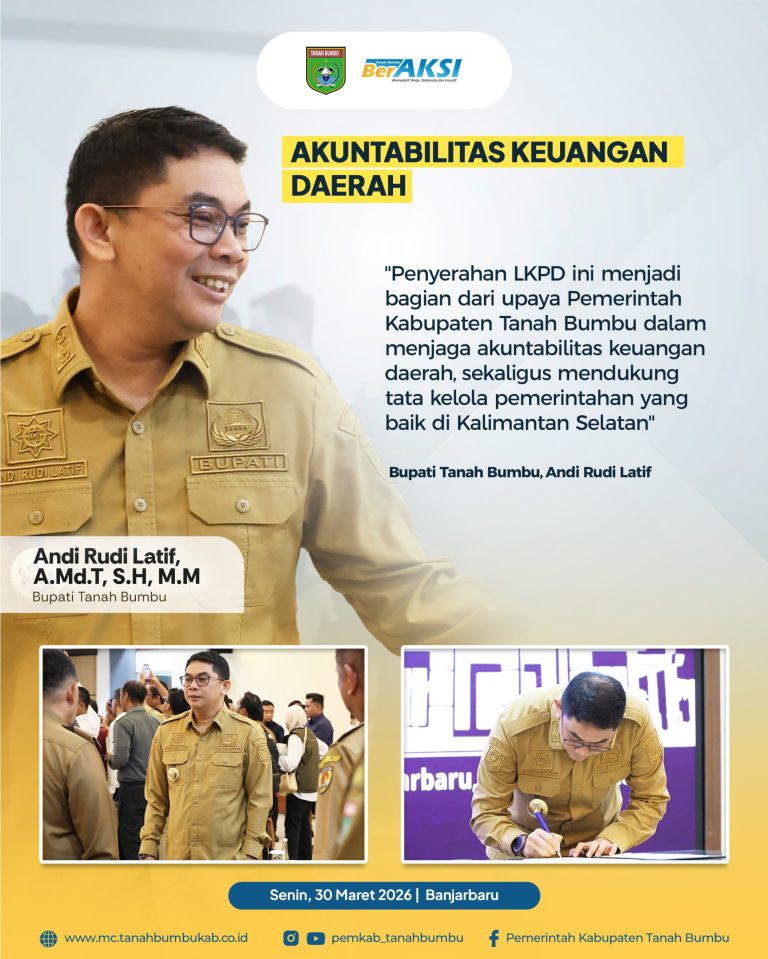 Tanah Bumbu Serahkan LKPD Unaudited 2025 ke BPK