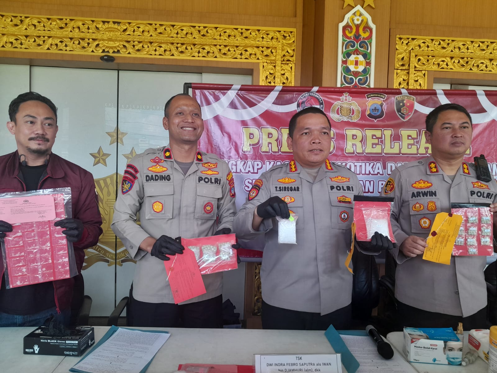 Sat Polairud Banjarmasin Gagalkan Peredaran 2 Kilogram Sabu dan 1.670 Butir Ekstasi