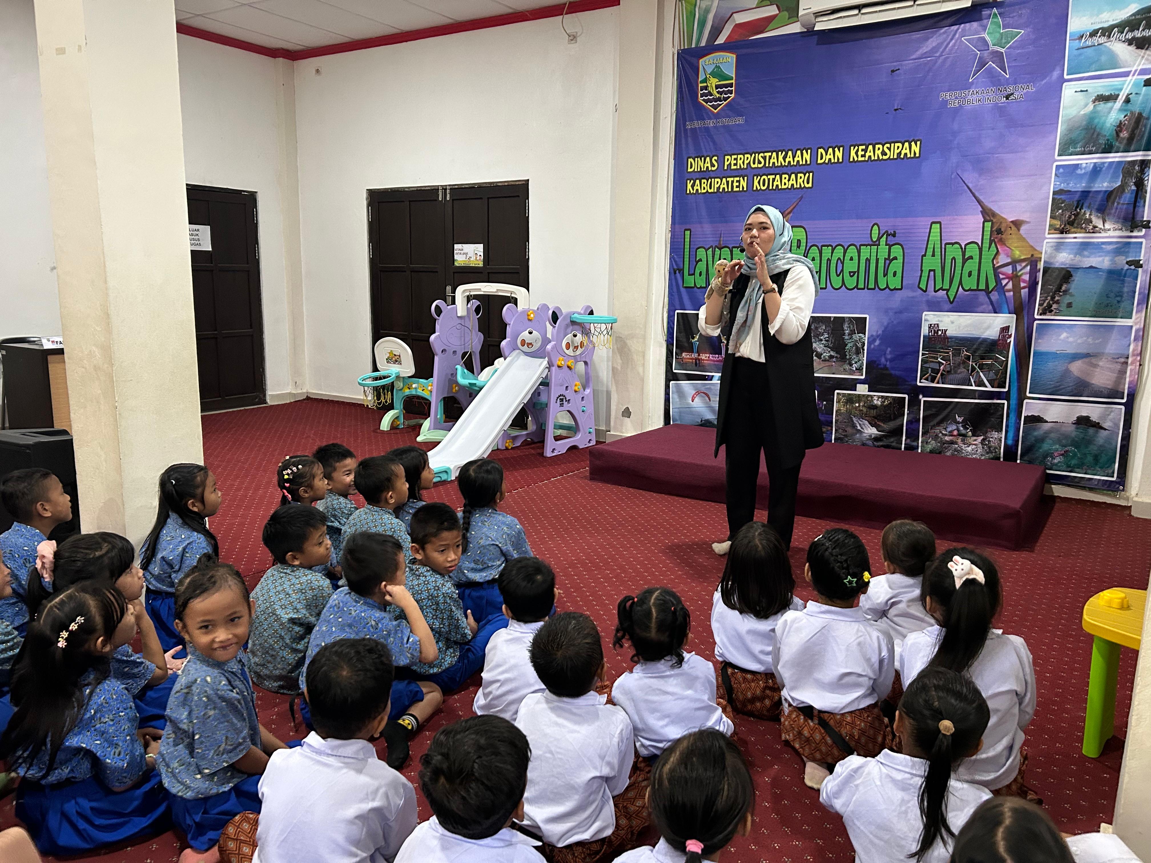 Dispersip Kotabaru Gelar Story Telling, Program Perdana Literasi Anak Tahun 2026