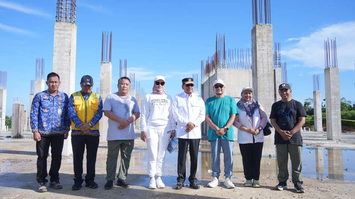 Supian HK Bersama Ketua KPU RI Tinjau Pembangunan Gedung Baru KPU Kalsel